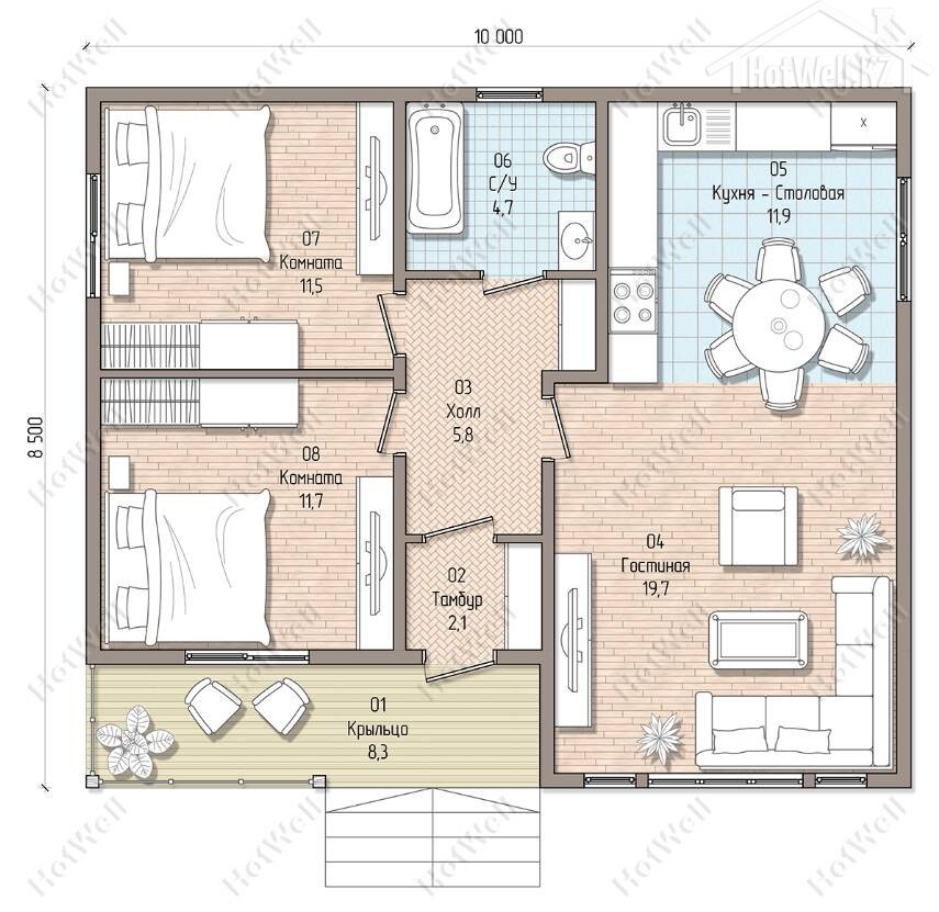 Screenshot_11 Проект дома "А-85" 85 кв.м — изображение 2