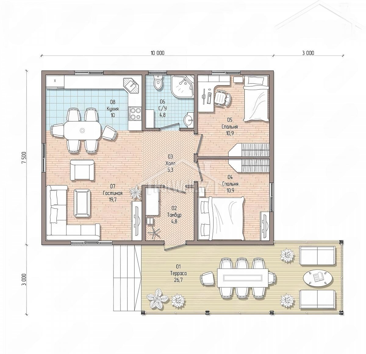 WhatsApp Image 2025-10-21 at 03.14.25 (1) Проект дома "К-102" 75м2+27м2 — изображение 2