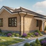 Проект дома З-56 56 м² из СИП панелей, одноэтажный с террасой — HotWell.kz Алматы