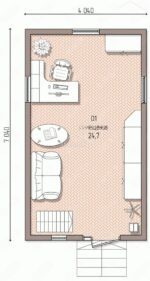 Проект дома "Т-56" 56кв.м — изображение 2