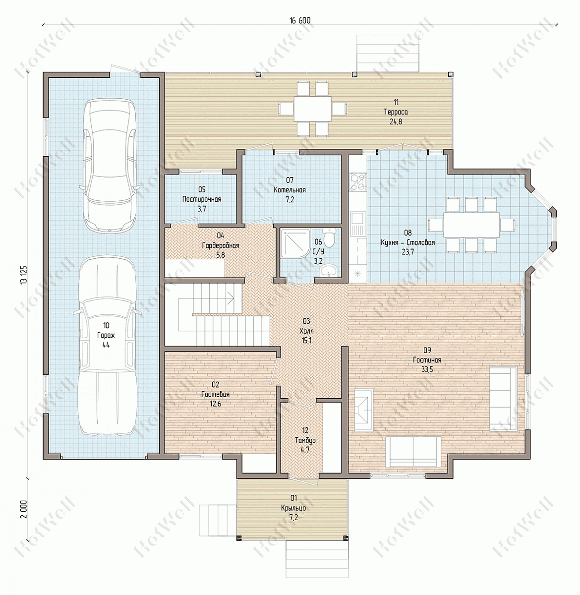 001 Проект дома «Н-324» 324 кв.м — изображение 2