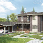 Проект дома А-354 354 м² из СИП панелей с гаражом, 2 этажа — HotWell.kz Алматы
