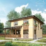 Проект дома Л-156 156 м² из СИП панелей, 2 этажа — HotWell.kz Алматы