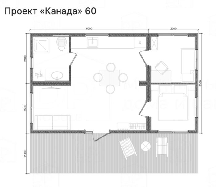 Проект дома «К-60» 60м2 — изображение 2
