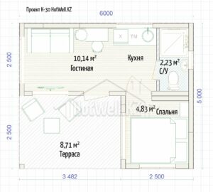 Проект дома «К-30» 30м2 — изображение 2
