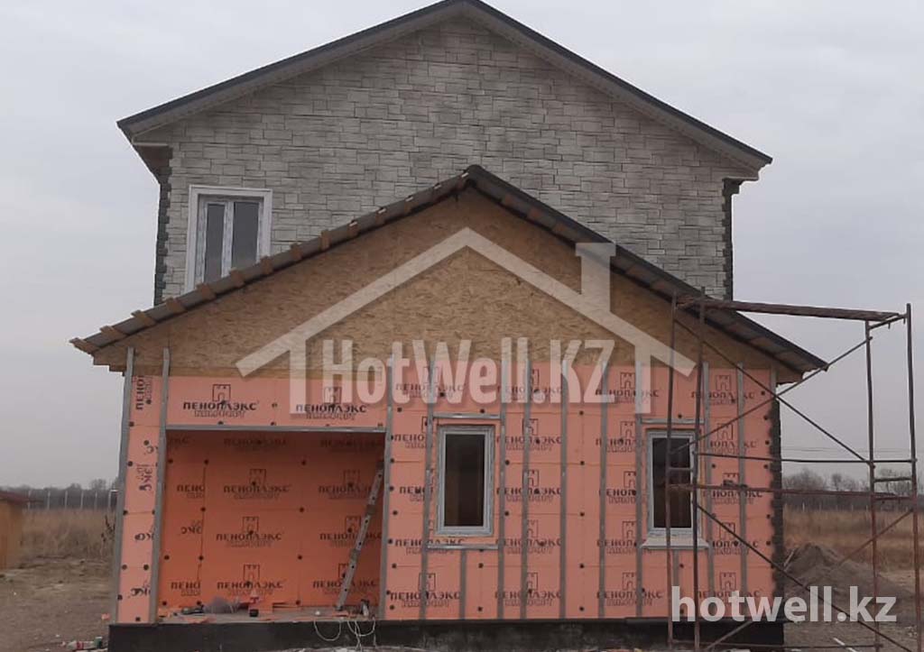Каркасные дома под ключ в Алматы - Цена на строительство от 45 000 тг. м2 - HotWell.KZ