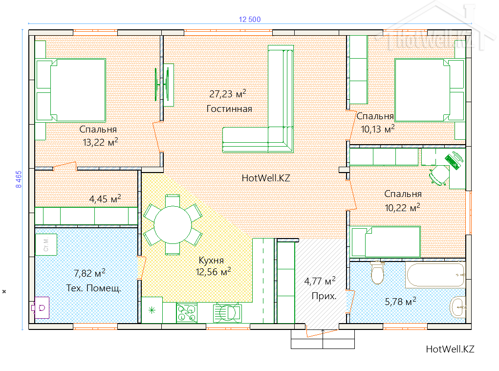 Постройка дома в Нур-Султане (Астане) - собственное производство панелей - HotWell.KZ