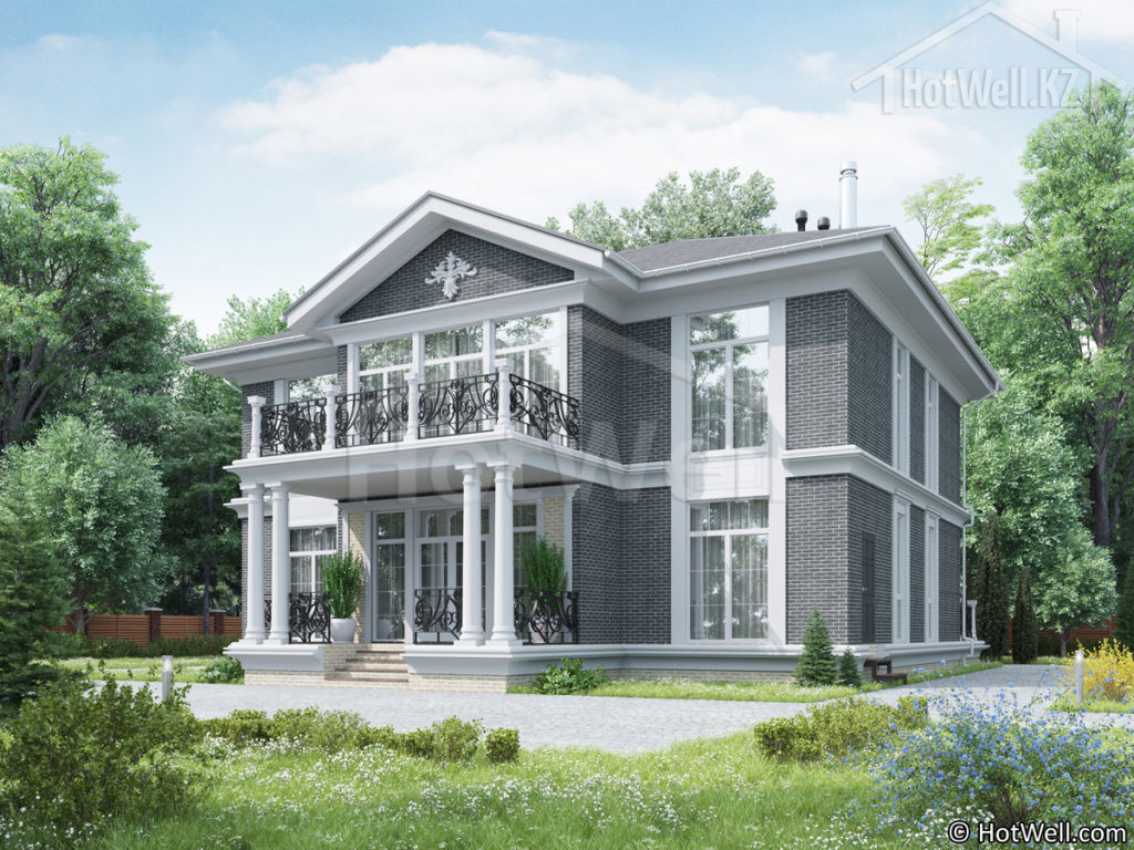 Проекты двухэтажных домов и коттеджей в Казахстане - HotWell.KZ