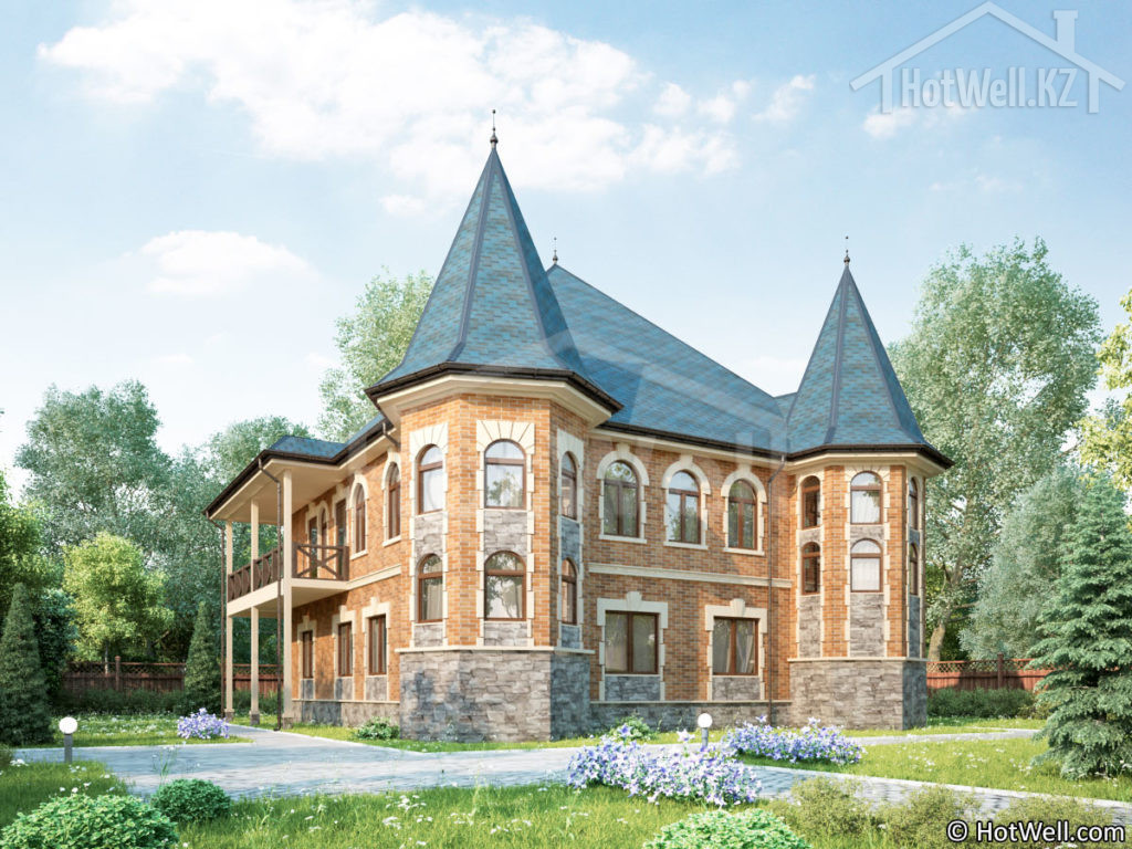 Проекты двухэтажных домов и коттеджей в Казахстане - HotWell.KZ