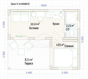 Проект дома «К-30» 30м2 — изображение 2
