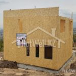 Проект дома «А-100КК» из СИП-панелей, 100 м² — двухэтажный дом из ОСБ-плит на возвышенности | HotWell.KZ