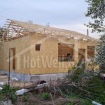 Проект дома «Т-56» из СИП-панелей, 56 м² — одноэтажный дом с монтажом стропил крыши | HotWell.KZ