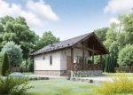 Проект дома «П-62» из СИП-панелей, 62 м² — одноэтажный дом с белой штукатуркой, каменным цоколем и крытой террасой | HotWell.KZ