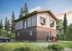 Проект дома «О-160» из СИП-панелей, 160 м² — двухэтажный дом со штукатуркой и кирпичом, крыльцо с террасой | HotWell.KZ