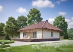 Проект дома «Б-172» из СИП-панелей, 172 м² — одноэтажный дом с вальмовой крышей, деревянным фасадом и террасой | HotWell.KZ