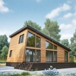 Проект дома «П-162» из СИП-панелей, 162 м² — двухэтажный дом со светлой штукатуркой, арочными окнами и балконами | HotWell.KZ
