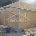 Проект дома «Р-129» из СИП-панелей, 129 м² — одноэтажный дом из СИП-панелей с плоской крышей на стройке | HotWell.KZ
