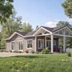 Проект дома «Б-90» из СИП-панелей, 90 м² — одноэтажный дом с сайдингом и крытой верандой | HotWell.KZ