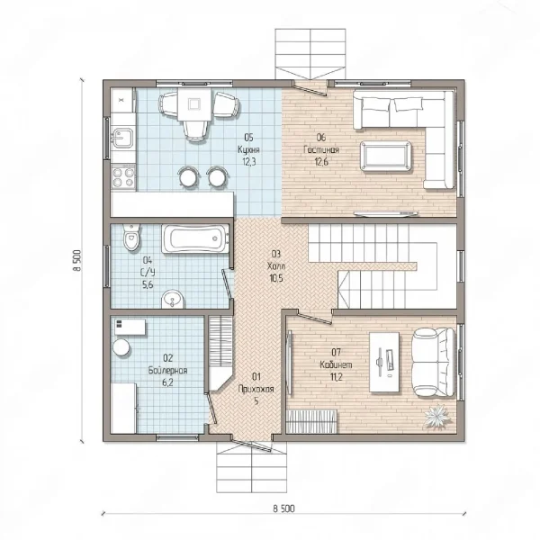 Проект дома «Б-144» 144 кв.м