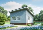 Проект дома «З-42» из СИП-панелей, 42 м² — компактный одноэтажный дом с голубым фасадом | HotWell.KZ