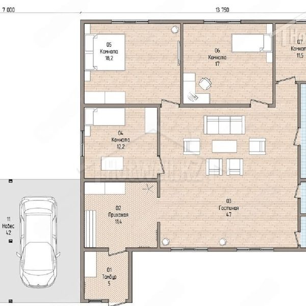 Проект дома «Н-203» 203 кв.м.