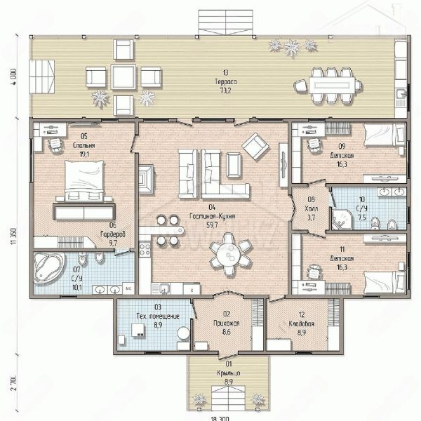 Проект дома «С-272» 272 кв.м.