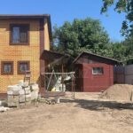 Проект дома «А-161ББ» из СИП-панелей, 161 м² — двухэтажный дом с облицовкой из жёлтого кирпича и коричневой крышей | HotWell.KZ