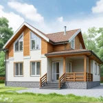 Проект дома В-208 из СИП-панелей, 208 м² — HotWell.KZ