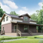 Проект дома В-180 из СИП-панелей, 180 м² — HotWell.KZ