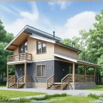 Проект дома Д-123 из СИП-панелей, 123 м² — HotWell.KZ