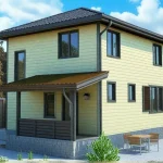 Проект дома И-123 из СИП-панелей, 123 м² — HotWell.KZ