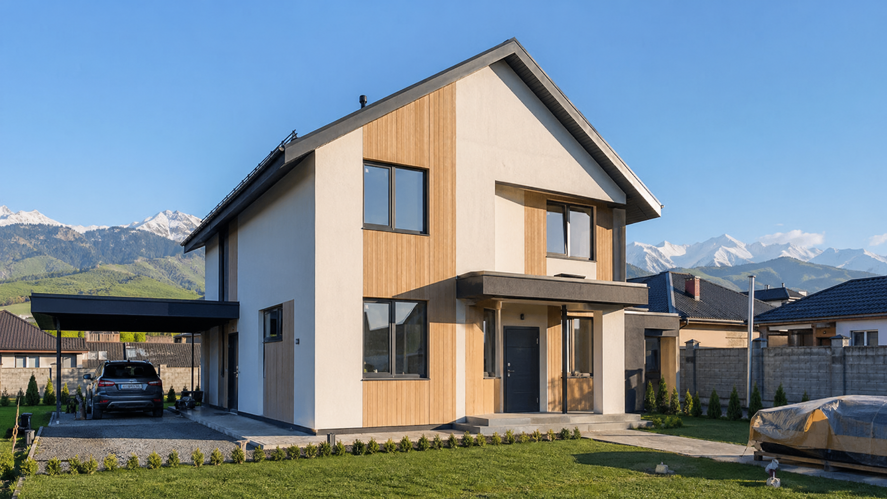 Современный дом из СИП панелей в Алматы — сейсмостойкое строительство