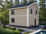 Проект дома «А-117», 117 м² — дом из СИП-панелей под ключ, 2 этажа | HotWell.KZ