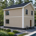 Проект дома «А-117», 117 м² — дом из СИП-панелей под ключ, 2 этажа | HotWell.KZ