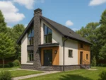 Проект дома «А-153Б», 153 м² — дом из СИП-панелей под ключ, 2 этажа | HotWell.KZ