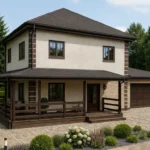 Проект дома «Г-175», 175 м² — дом из СИП-панелей под ключ, 2 этажа | HotWell.KZ