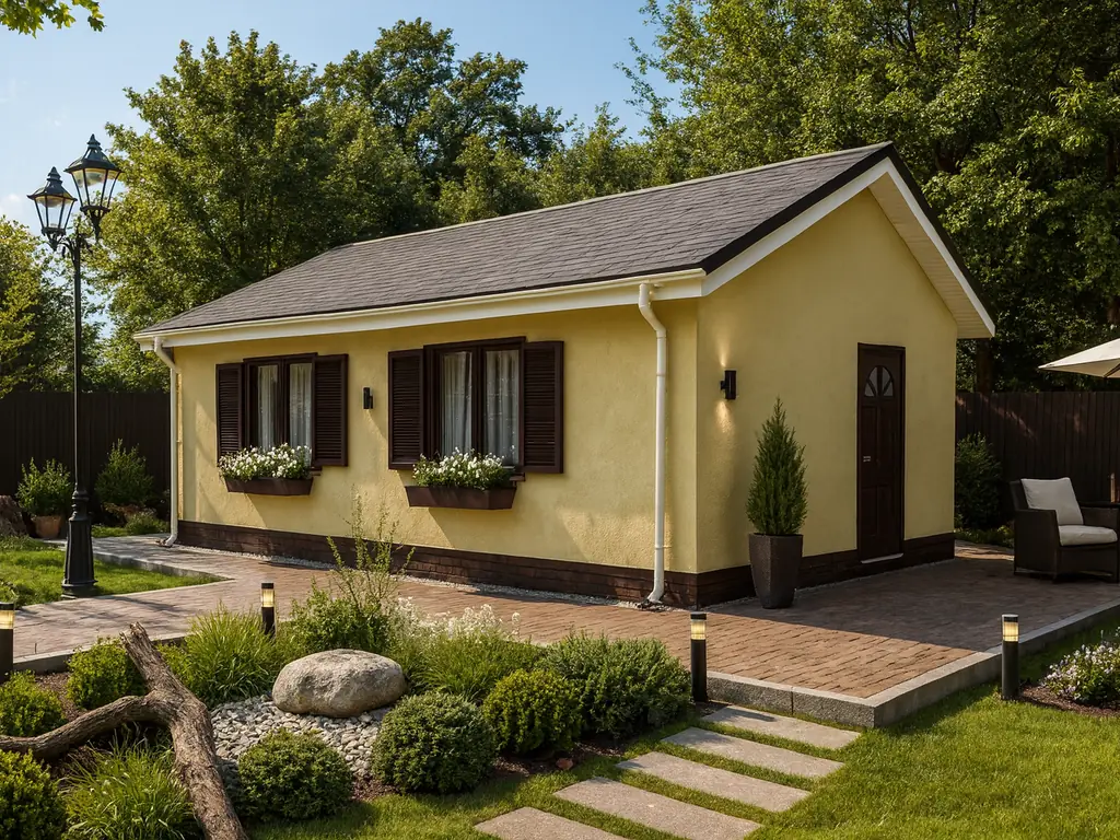 Проект дома «Г-71», 71 м² — дом из СИП-панелей под ключ, 1 этаж | HotWell.KZ